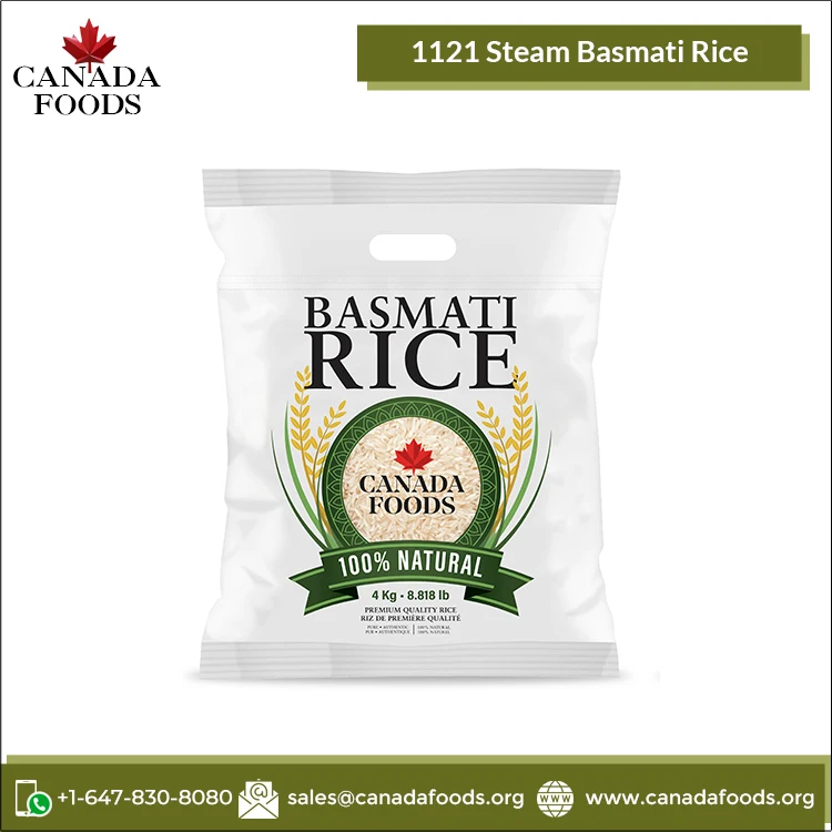 
Common Cultivated Type White Color Long Grain 1121 Steam Basmati Rice 