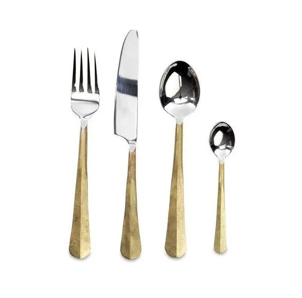 New Arrival Stainless Steel Knot Handle Cutlery Set With Designer Handles Wholesale Metal Flatware for Home and Hotels Table