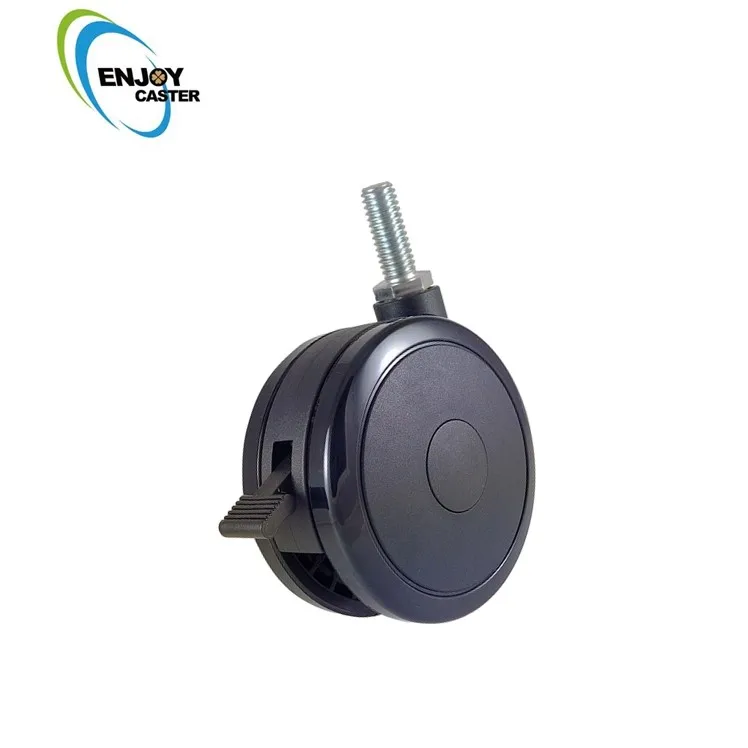 100 mm threaded stem castors with braking system