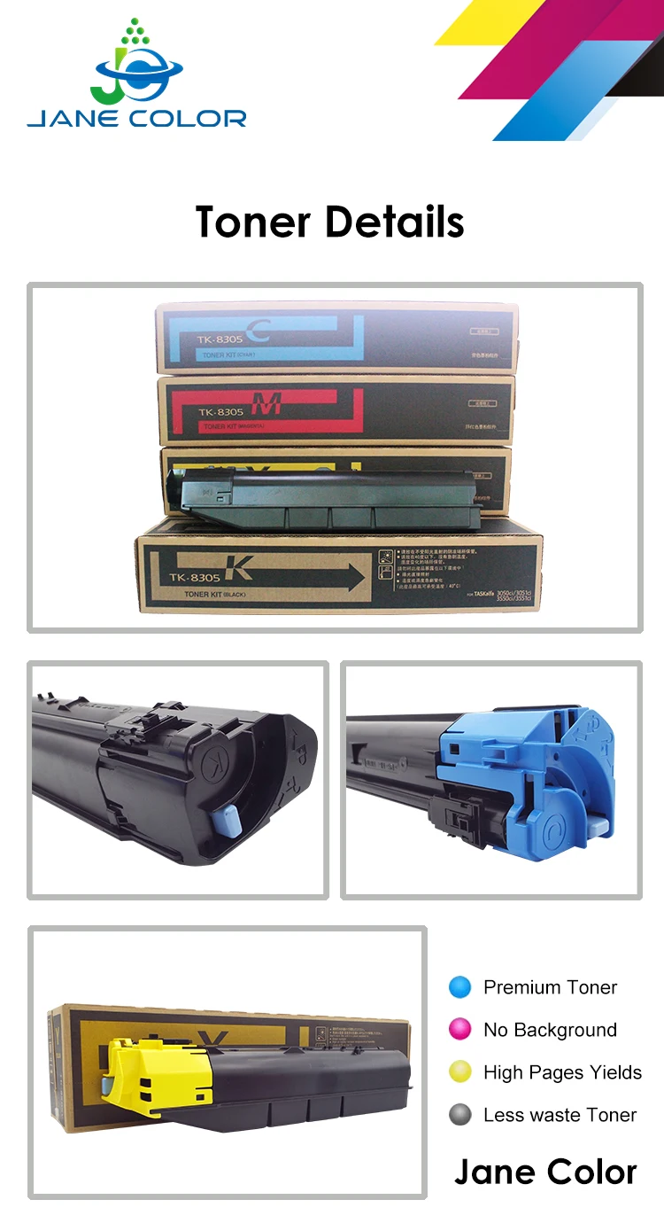 Jane Color For TK8505 TK8506 TK8507 TK8508 TK8509 use for Taskaifa4550ci 5550ci 4551ci 5551ci for kyocera-taskalfa-photocopier