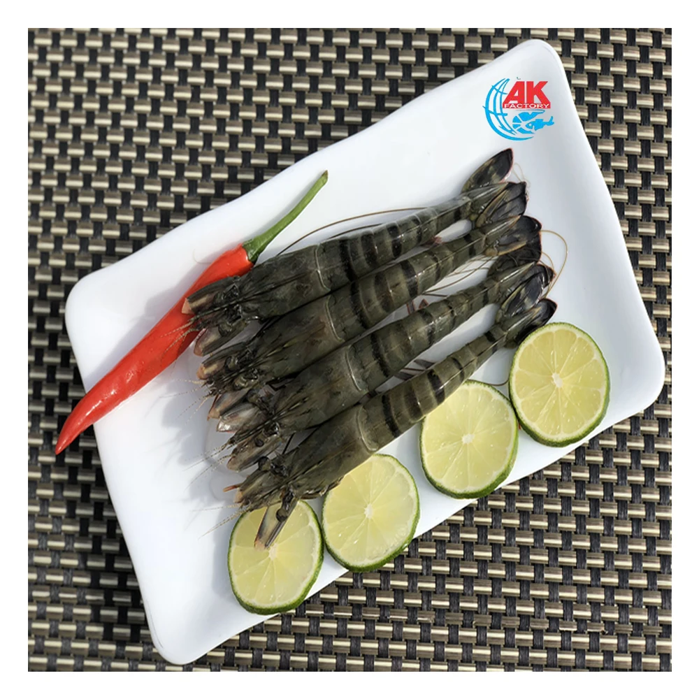 
Black tiger shrimp Head on shell on 