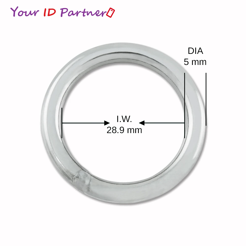 Circle Type Inner Size 28.9mm 304 316 Closed Round Shape Metal Rings Bag Parts Welding Seamless Stainless Steel O Ring