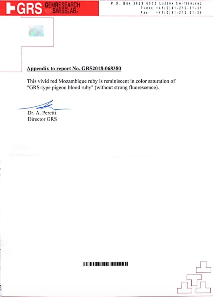 6.00Carat Pigeon Blood Red MOZAMBIQUE Ruby Cushion Shape GRS Certified Loose Gemstone Ruby Stone By Real Gems Free Ship Precious