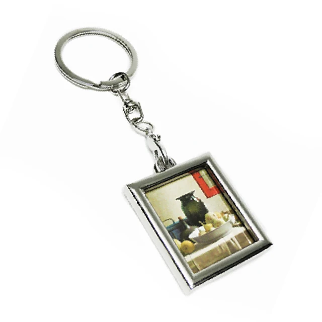 Изготовленный на заказ высококачественный металлический брелок для ключей Мини фоторамка брелок