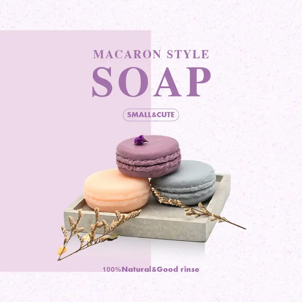 Macaron style korean soap For face cleaning