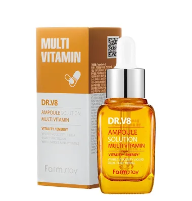 FARMSTAY Dr-V8 Ampoule Solution Multi Vitamin 30ml Korea skin care cosmetics ample Whitening Wrinkle Improvement