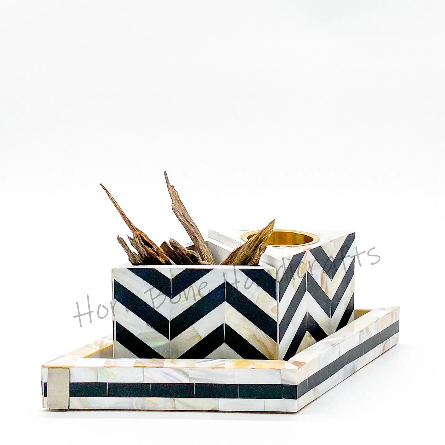 Handmade Wooden Craft Bakhoor Incense Burner Box and Tray / Charcoal Incense Wooden Portable Madhkan/ Mubkhar with Tray Giveaway