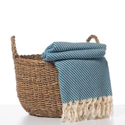 Turkish Cotton Sofa Bed Cover Throw Fringed  Handloomed 180x240cm High Quality