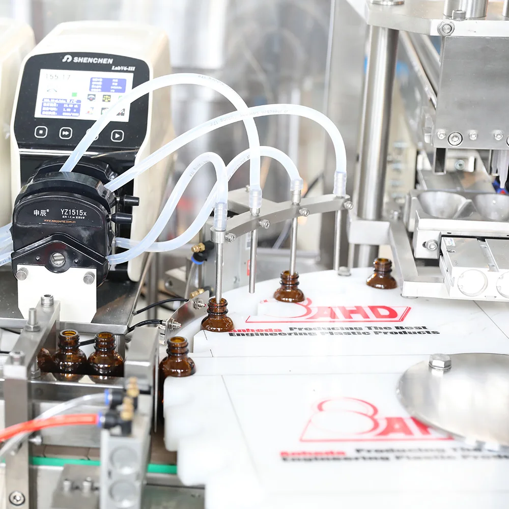 Automatic 20ml 50 ml Cosmetic Oil  Glass Bottle Dropper Filling Machine