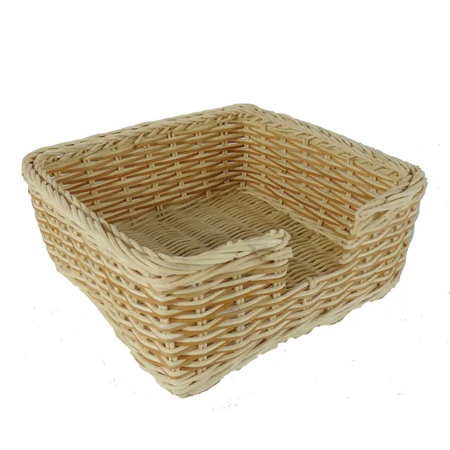 Eco Friendly High Quality Best Sell Natural Rattan Basket Squares Fabric Storage Laundry Fruit Vietnam Bread Food Rattan Basket