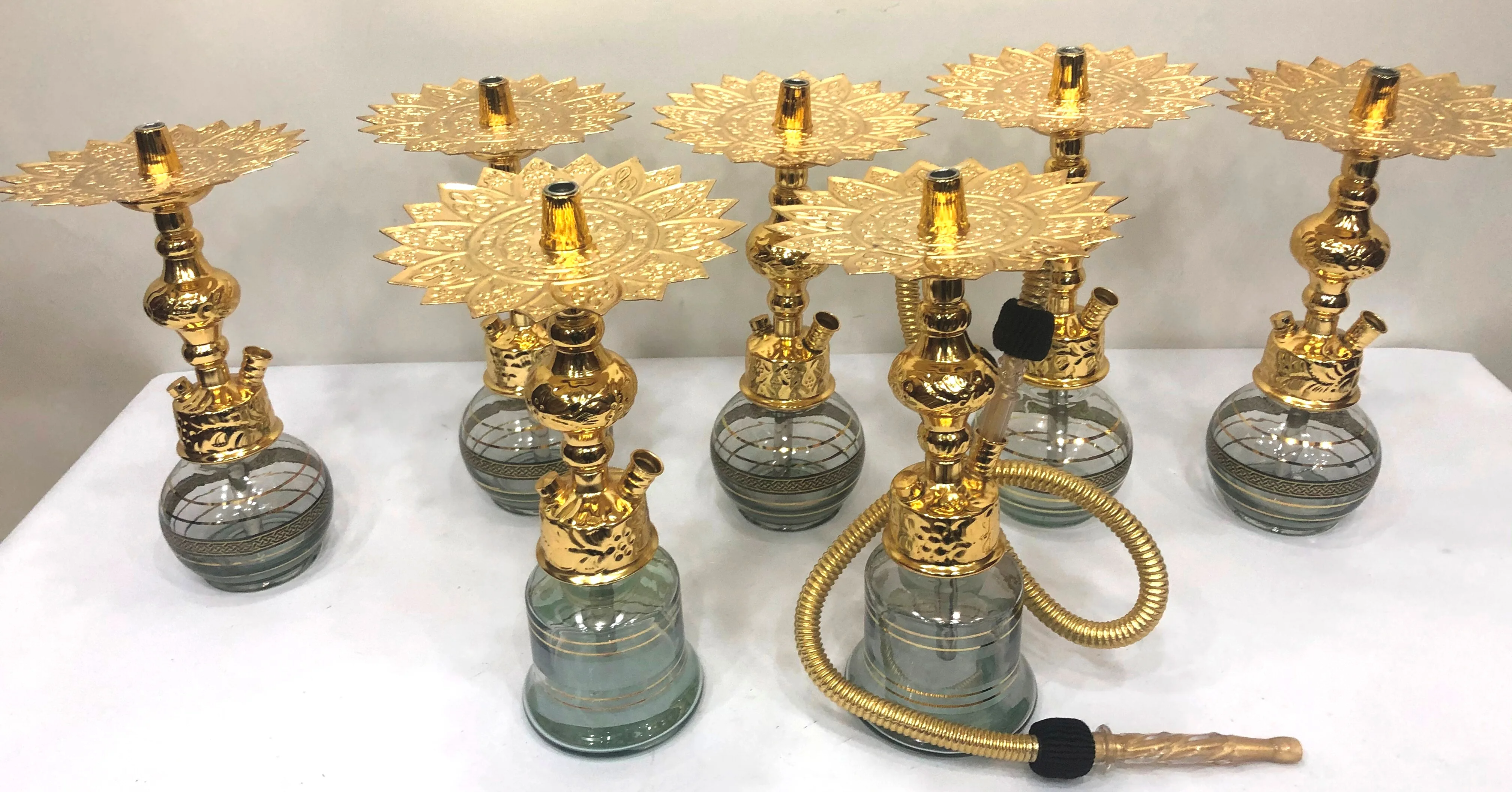 Оптовая продажа небольшой кальян премиум качества из нержавеющей стали с золотым покрытием