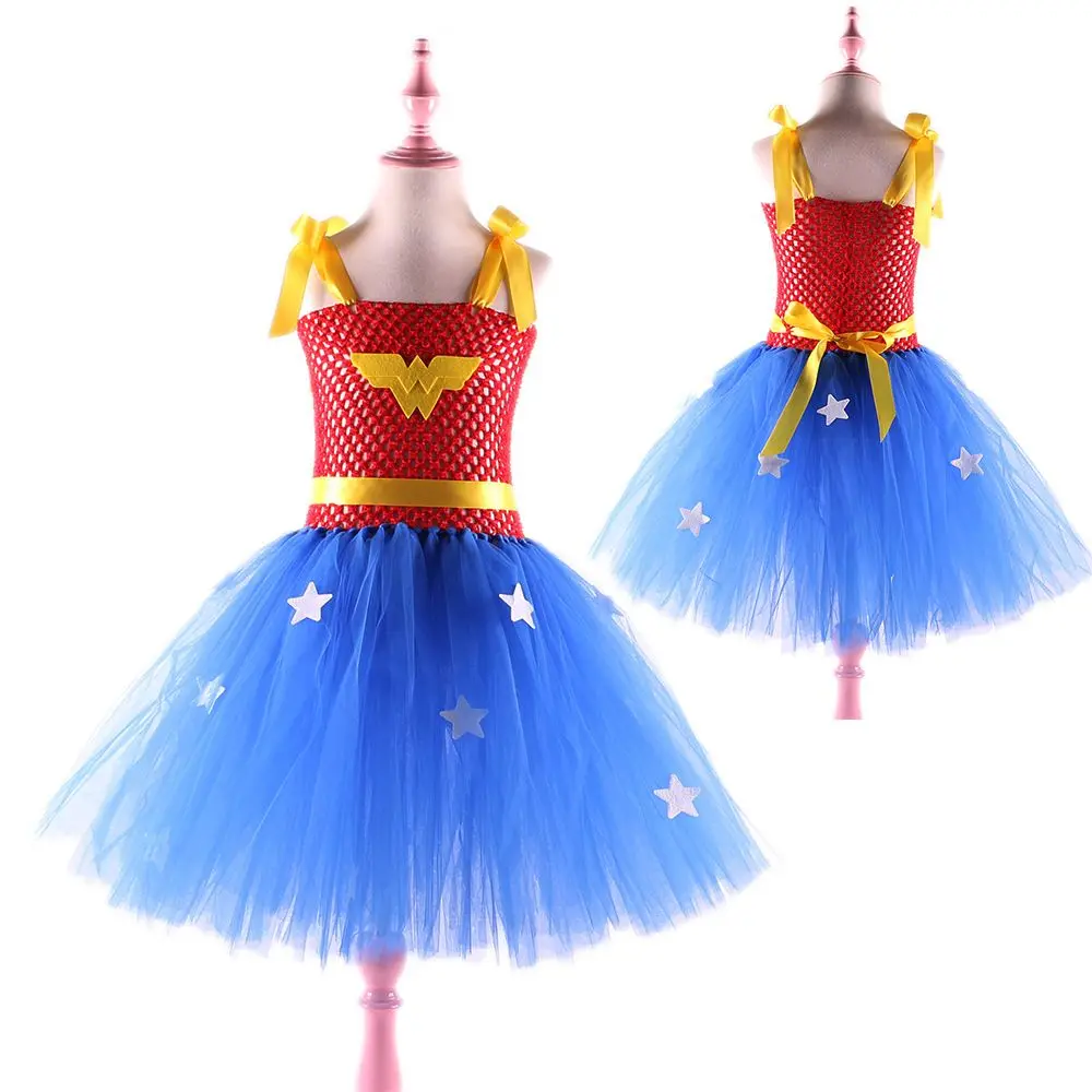 Solos Cosplay Toddler Wonder Baby Dress Costume Princess Puff Tutu Girls Costume Halloween Christmas