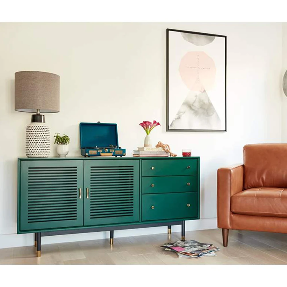 TV Stand  Wood Modern Entertainment Center Adjustable Storage Cabinet Media Co in Vietnam 2022