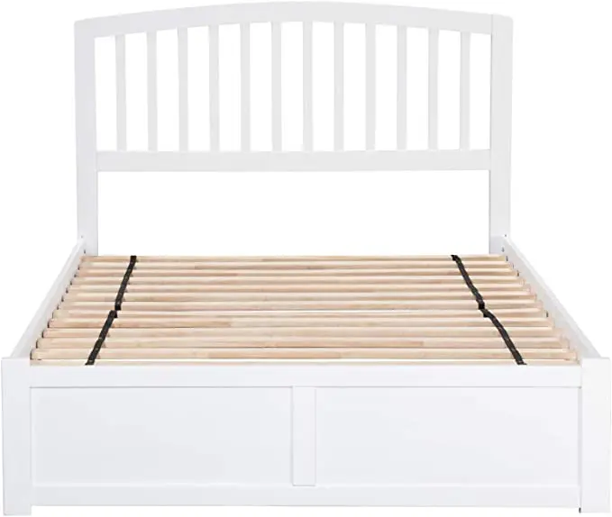 Simple Style Rice White Pu Comfortable Bed For Bedroom Furniture Solid Wood Bed