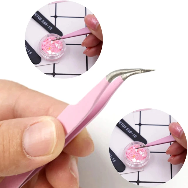 Nail Art Extension Tweezers Manicure Tweezer Nail Tools