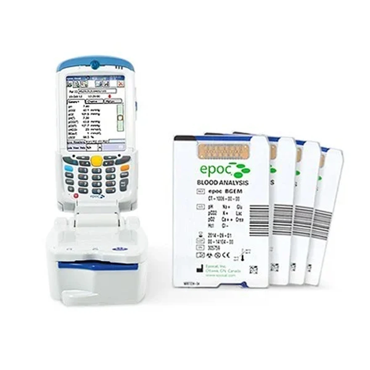 
Epoc Siemens Alere BGEM test card for Blood Analysis System point-of-care BGEM testing 
