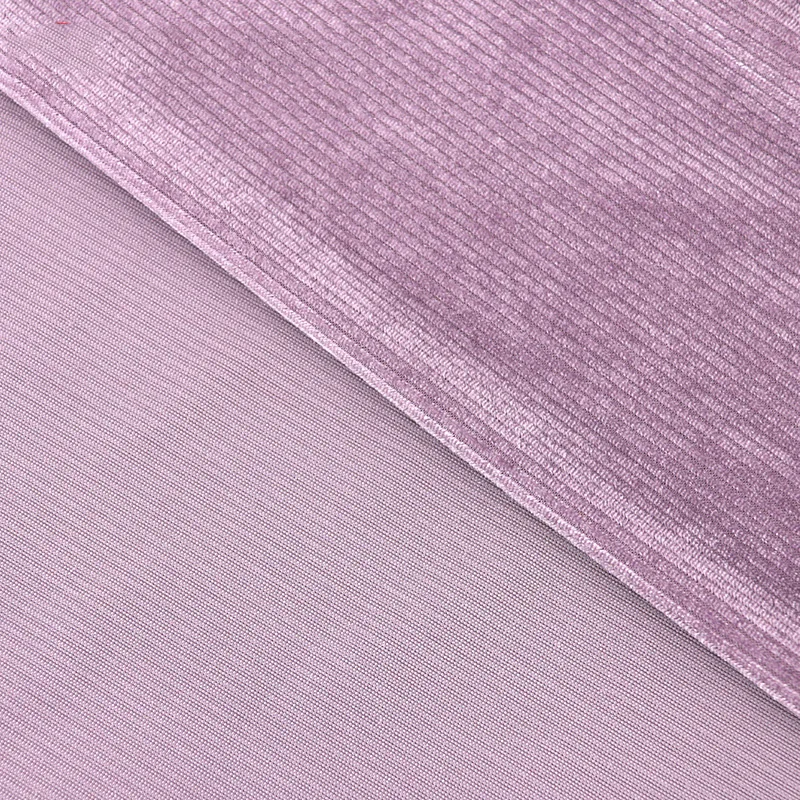 100% polyester stock Korean velvet striped gold velvet plush knitted flannel fabric