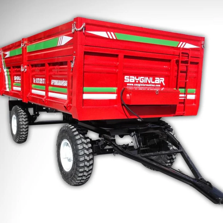 Small Utility Heavy Duty Agricultural Farm Grain Harvest Vintage Low Loader Farm Trailer