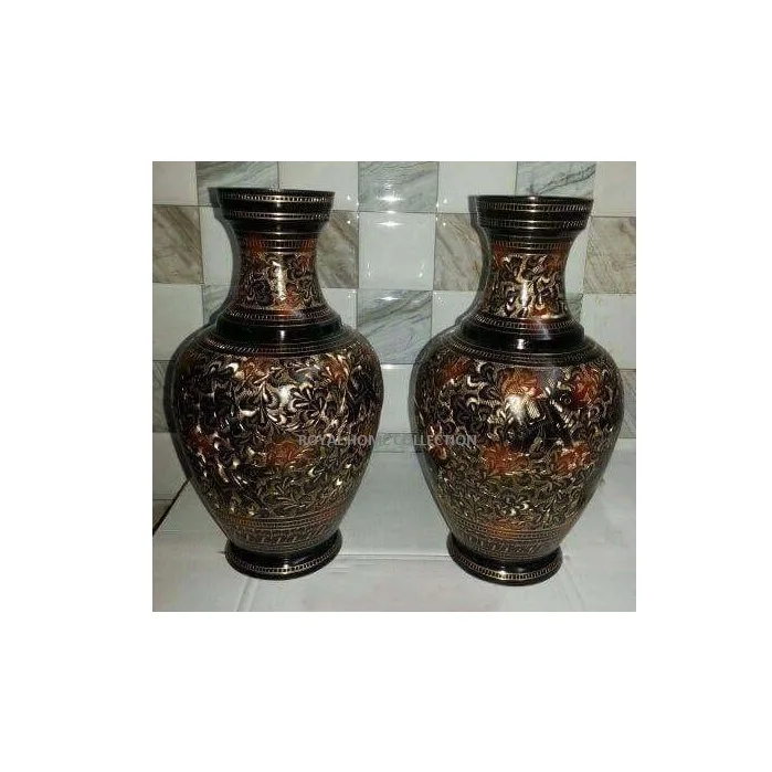 Decorative Flower Vase Aluminium Metal Design Custom Finishing Available Best Floor Design Metal Vases