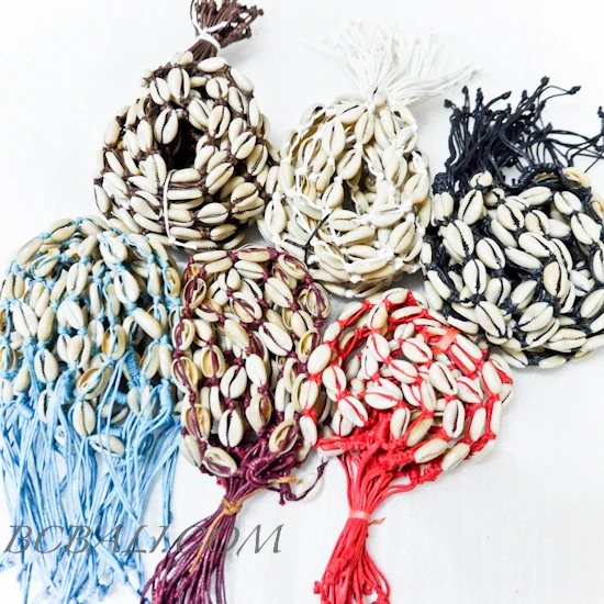 Women Leather Hemp Bracelets with Cowrie ShellsAccessories Handmade 300 Pieces Free Shipping Airfreight