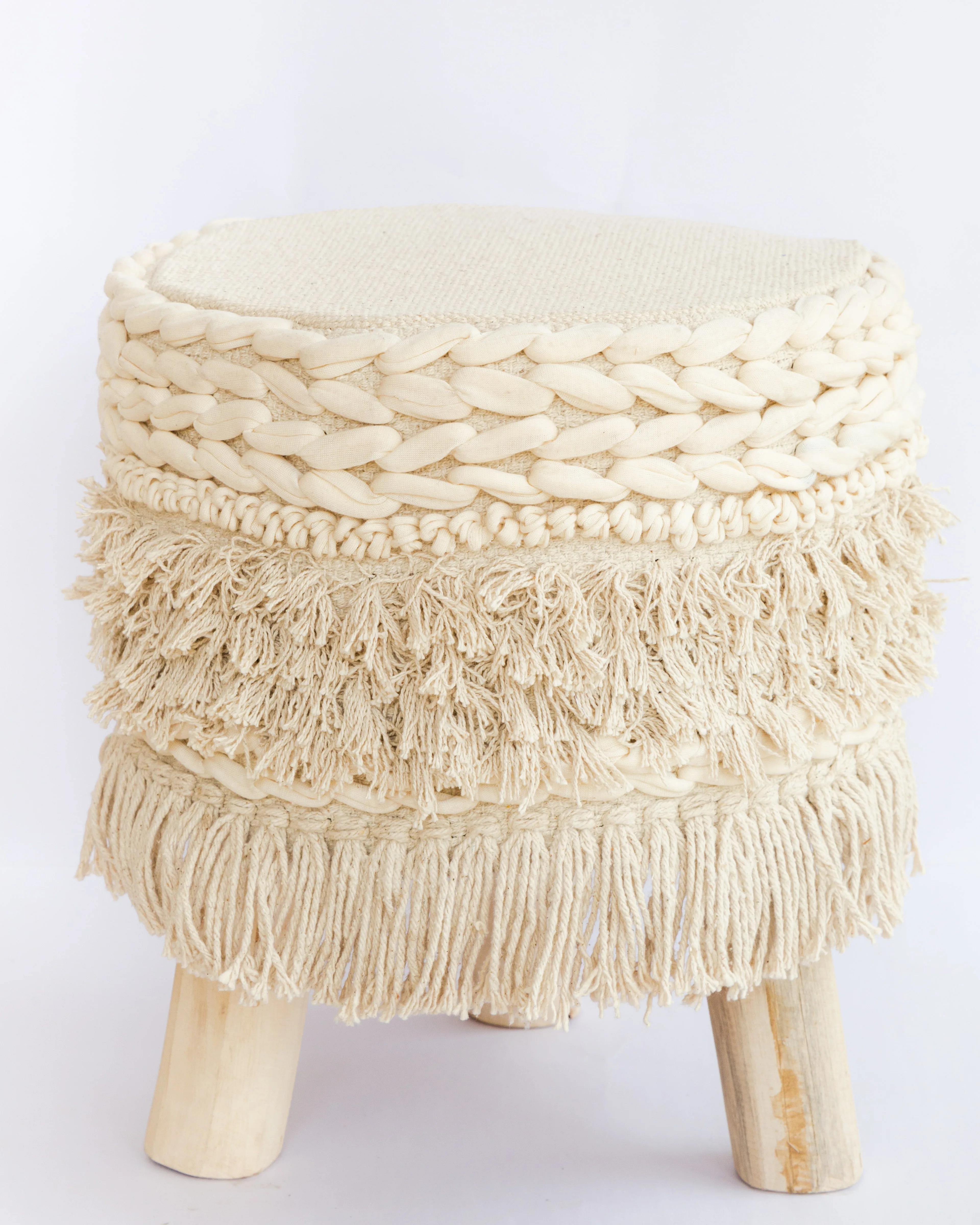 SUPER LUXURIOUS HANDMADE SOLID WOOD ACCENT STOOL CUSTOMIZED MIDNIGHT GREEN VELVET ROUND SHAPE FOOT STOOL OTTOMAN POUF