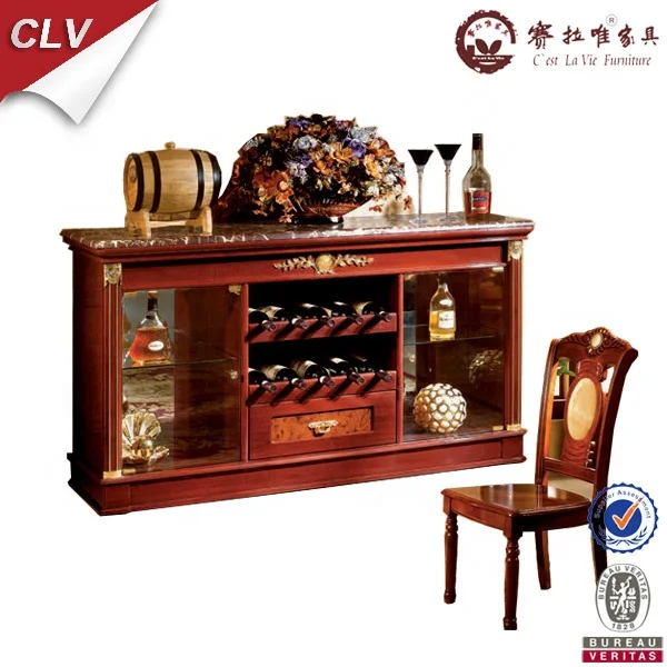  Factory Direct Dining Room Furniture Mirror Buffet Cabinet Sideboard Wooden with Marble