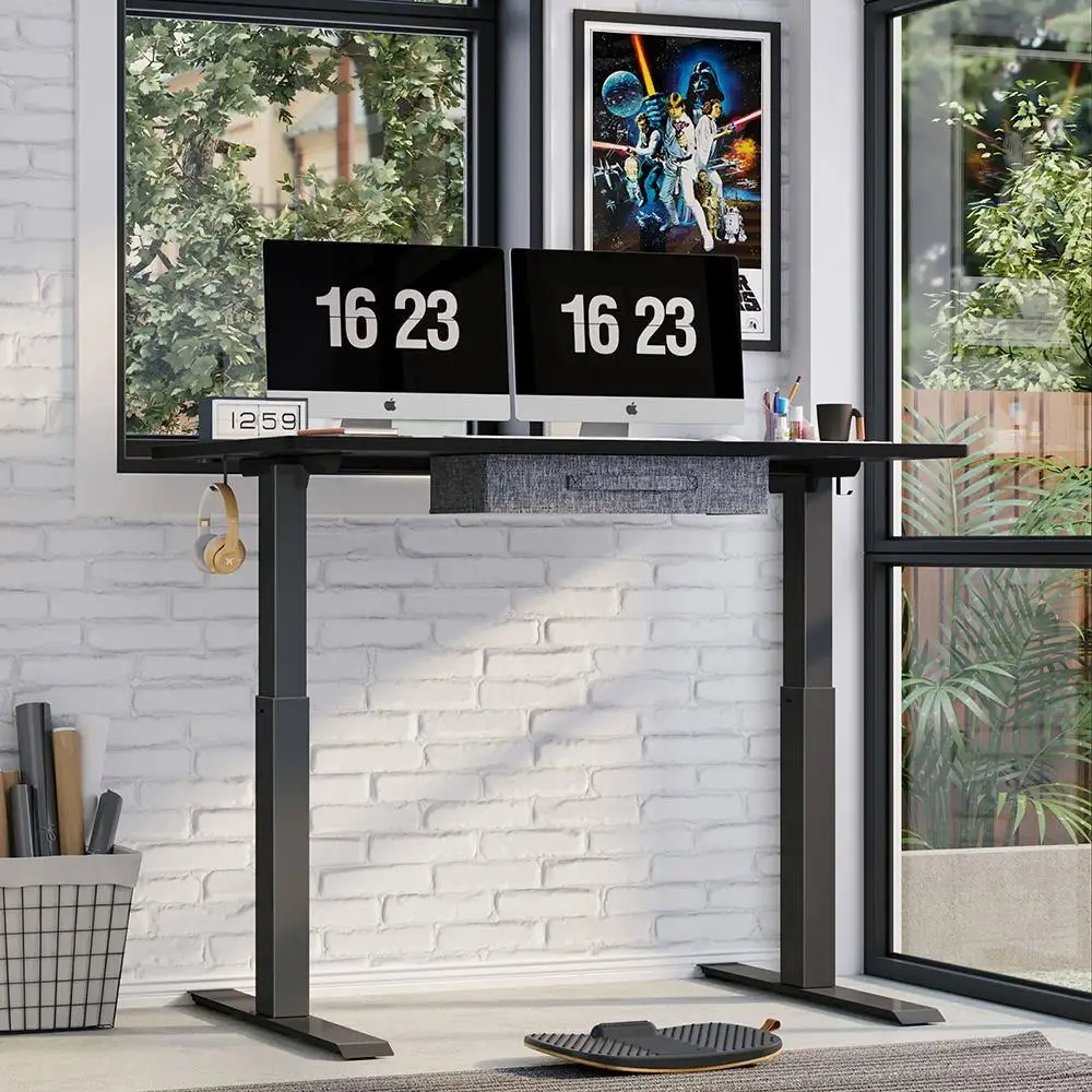 Factory Directly Wooden Office Computer Dual Motor Smart Ergonomic Electric Sit Stand Desk Adjustable Standing Desk