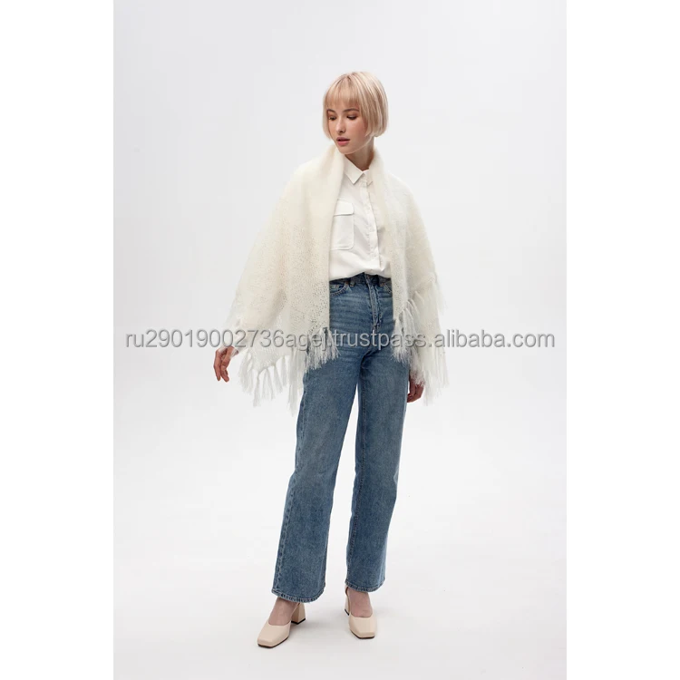 Высококачественная Женская Вязаная Шаль для холодного сезона, изготовлена из высококачественного козьего пуха, вязаные шали от производителя