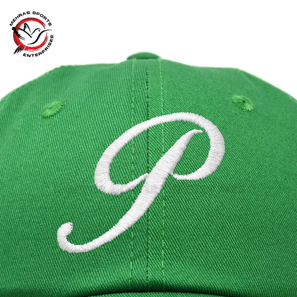 Pure material P Letter Embroidery Flat Brim Cap Hat Custom Logo and design Cap Hat Supplier