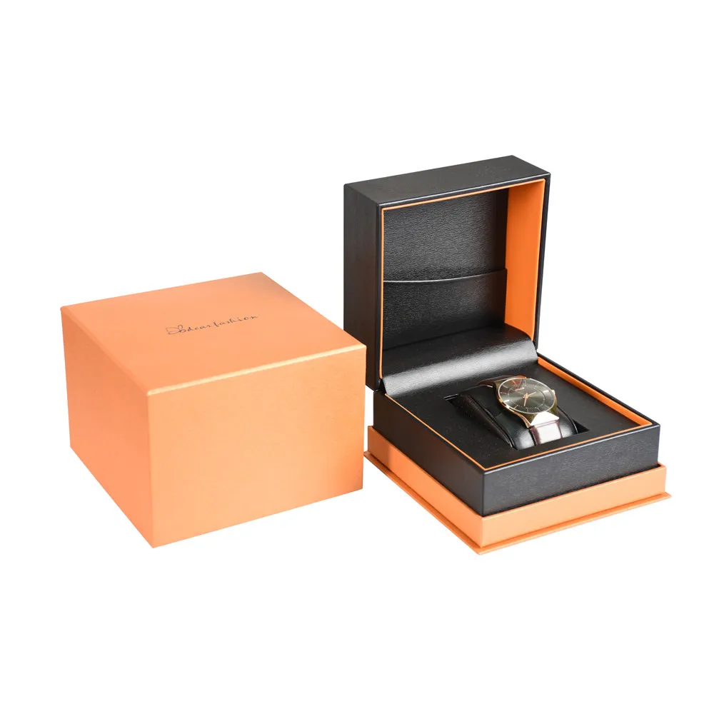 OEM leatherette handmade luxury plastic packaging boxes for watch