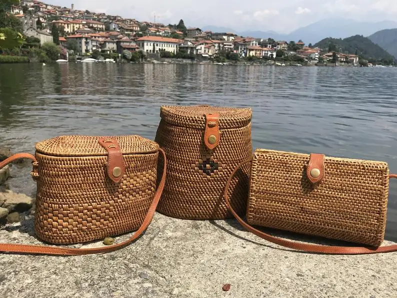 Rattan Women Handbag Cheapest Price Natural Made In Vietnam Wholesale