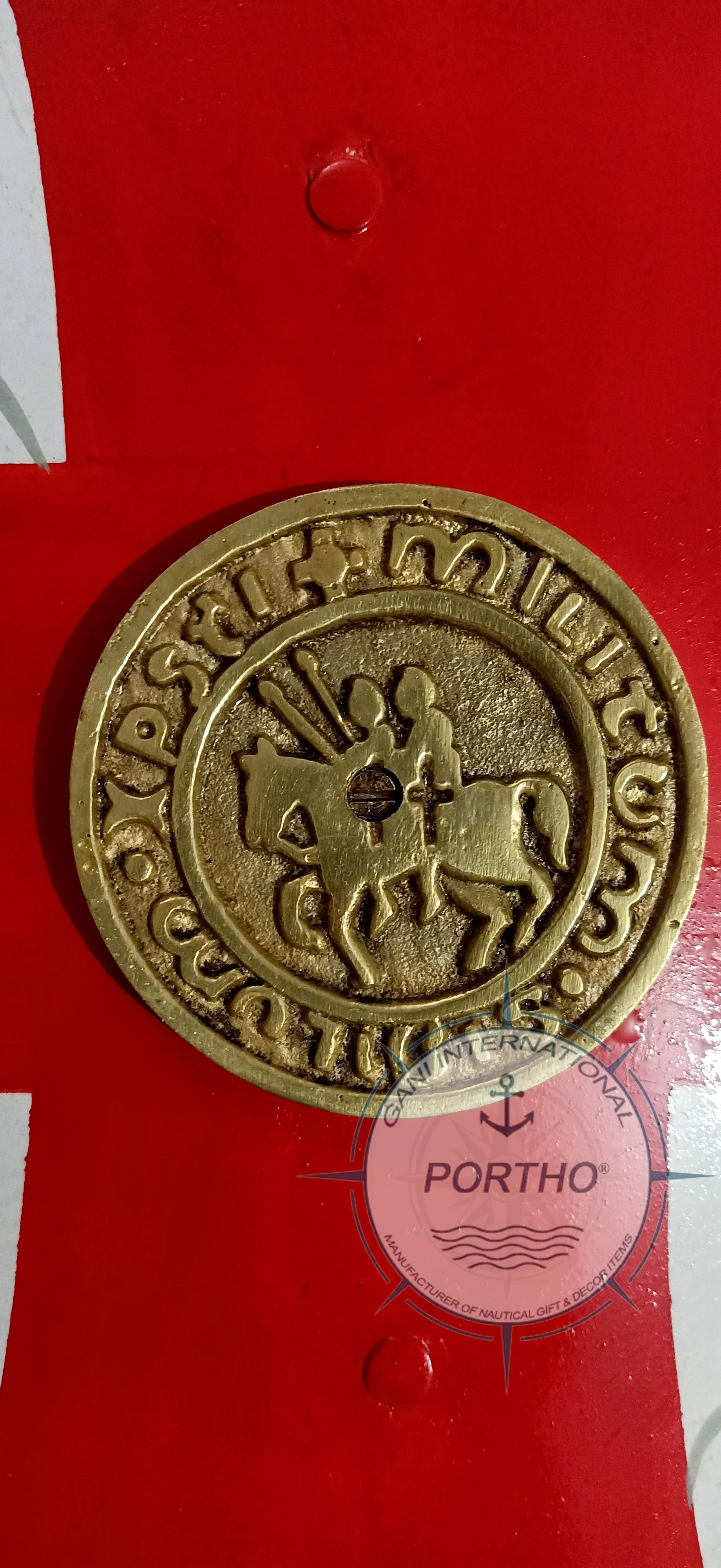 Knight Templar Royal Crusader Shield - Red Cross Heavy Cavalry Combat Ready For Battle Armor Shield Arms Costume