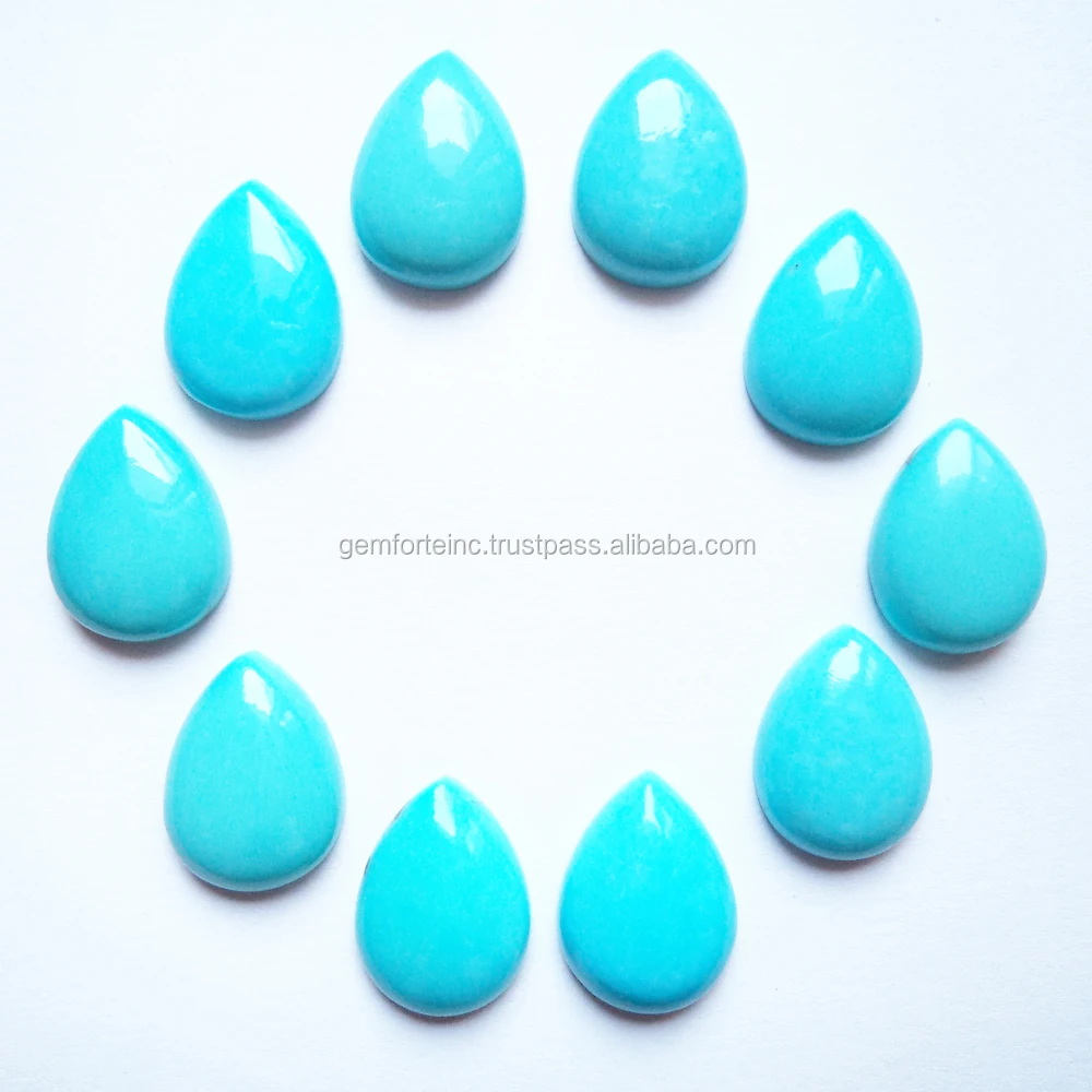 Natural Arizona Turquoise Pear Shape Free Size Cabochon Turquoise Jewelry Making Loose Gemstone Bulk Wholesale AAA Turquoise