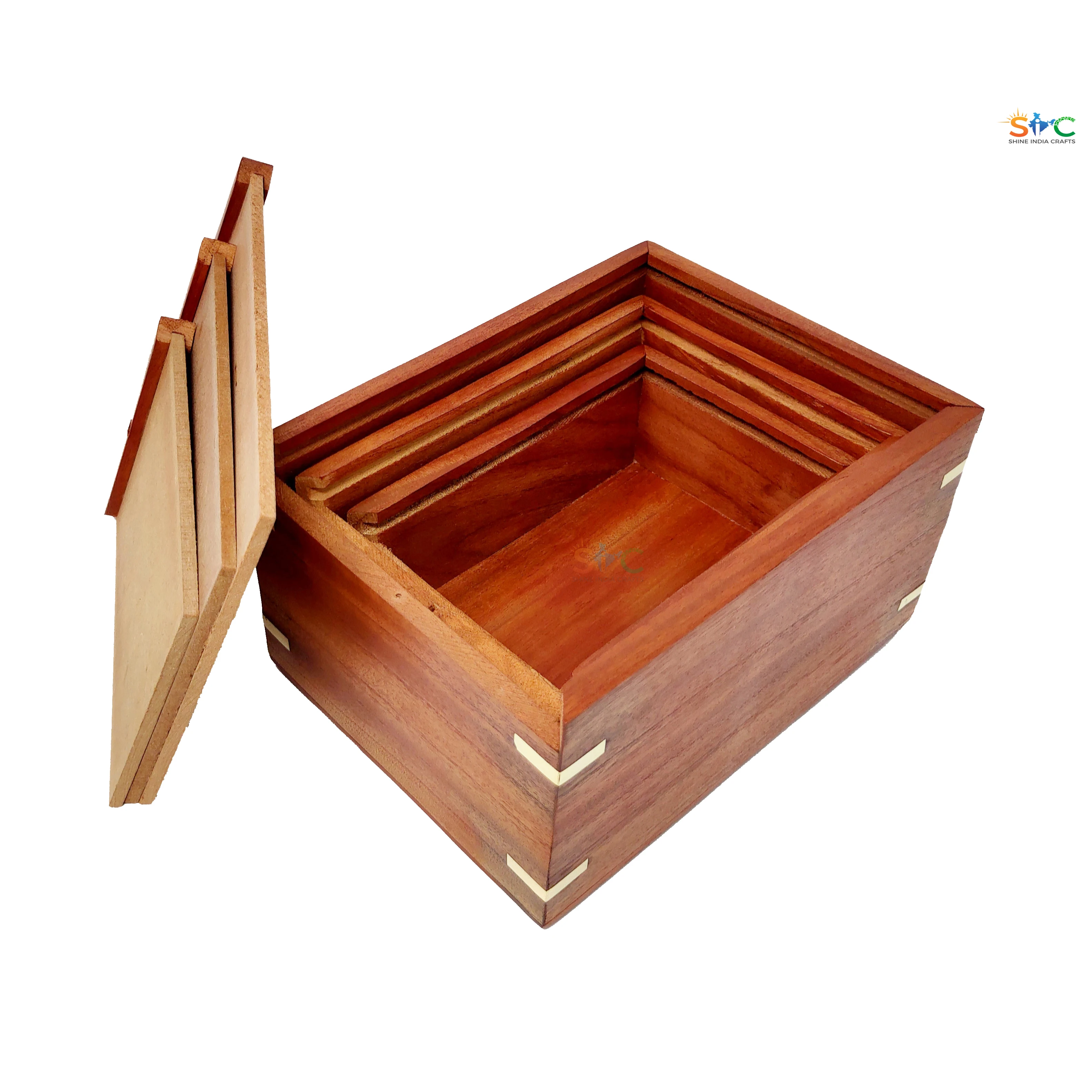 Wooden Pet Urn Set Of 03