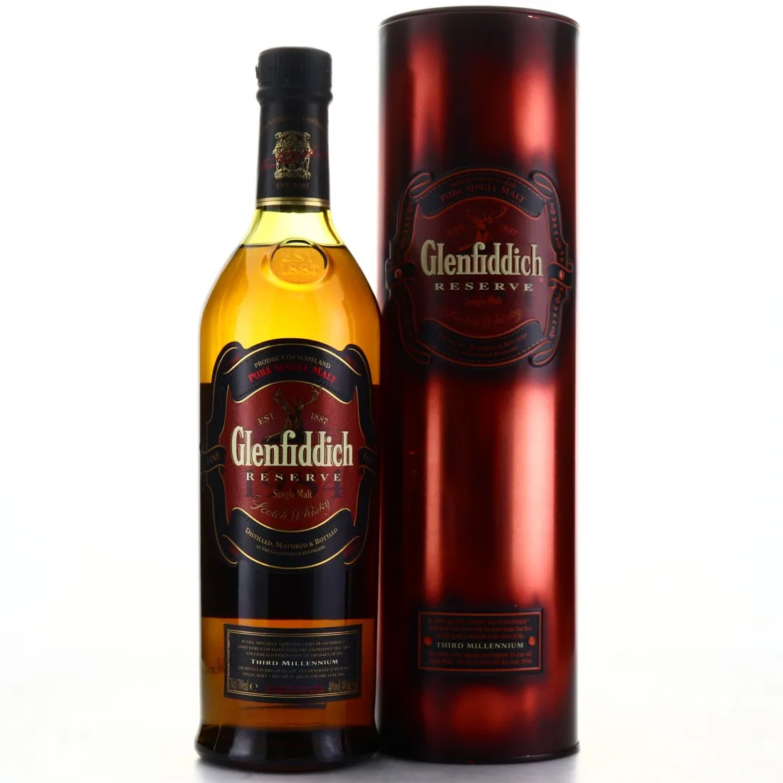 All years Glenfiddich Scotch Whisky 12, 14, 15, 18 and 21 years old available