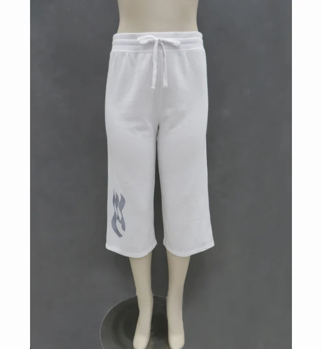 Apparel Stock Stretched Women Bottoms for Women Stocking for Woman Fashion Clothes Wide Leg Pants Loose Calf-length Pants Casual