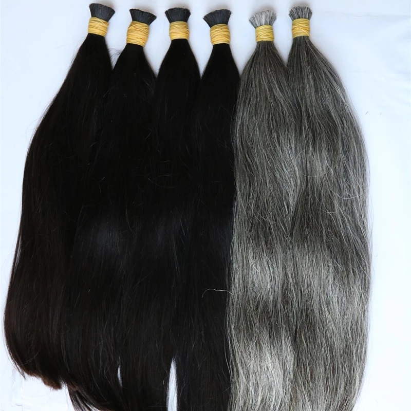 VIRGIN STRAIGHT DOUBLE DRAWN BULK RAW NATURAL HUMAN HAIR NO SYNTHETIC NO TANGLE NO SHEDDING FROM YOUNG GIRLS