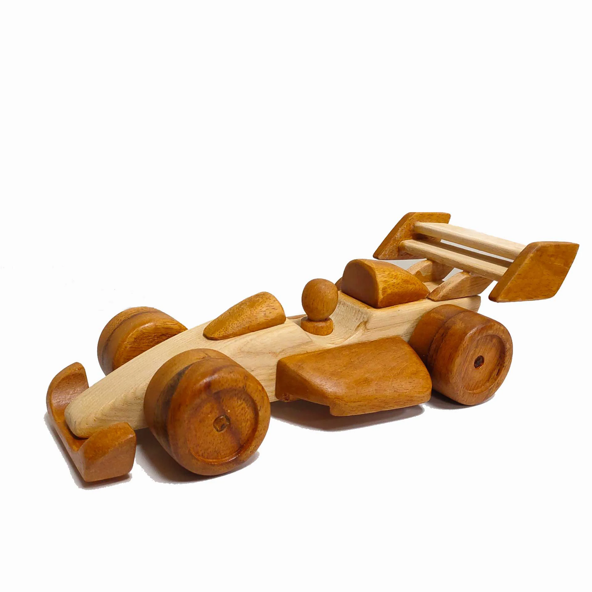 OEM - ODM Wooden Racing Car Track Toy  Vehicle Wheels Shaped Wheels Shaped Push And Pull Wooden Racing Car