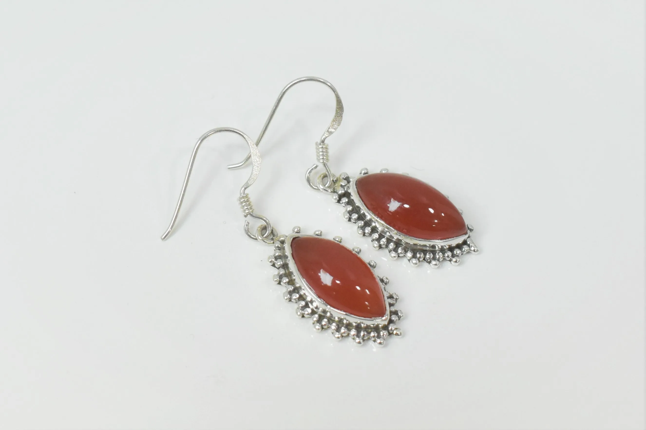 Trendy and Fashionable 925 Sterling silver EARRING WITH RED ONYX gemstone