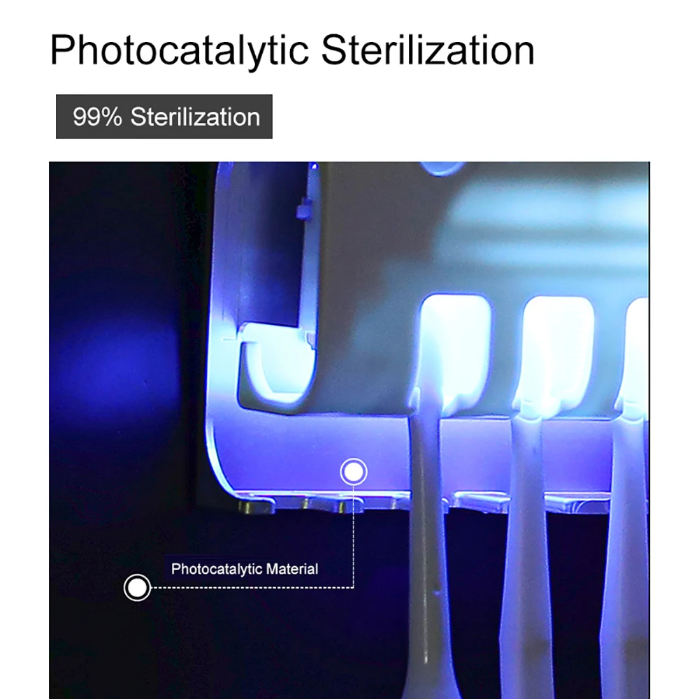 Wall Mounted Automatic Toothpaste Dispenser and Toothbrush Holder for Bathroom Space Saving