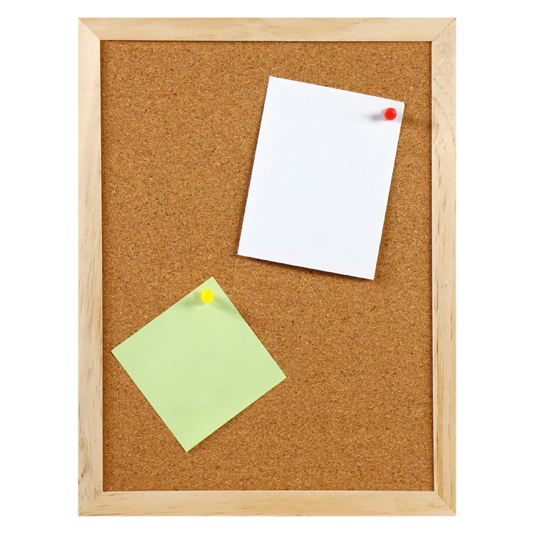 Hot sale factory supplier wood frame corkboard with push pin for school and office wood cork board