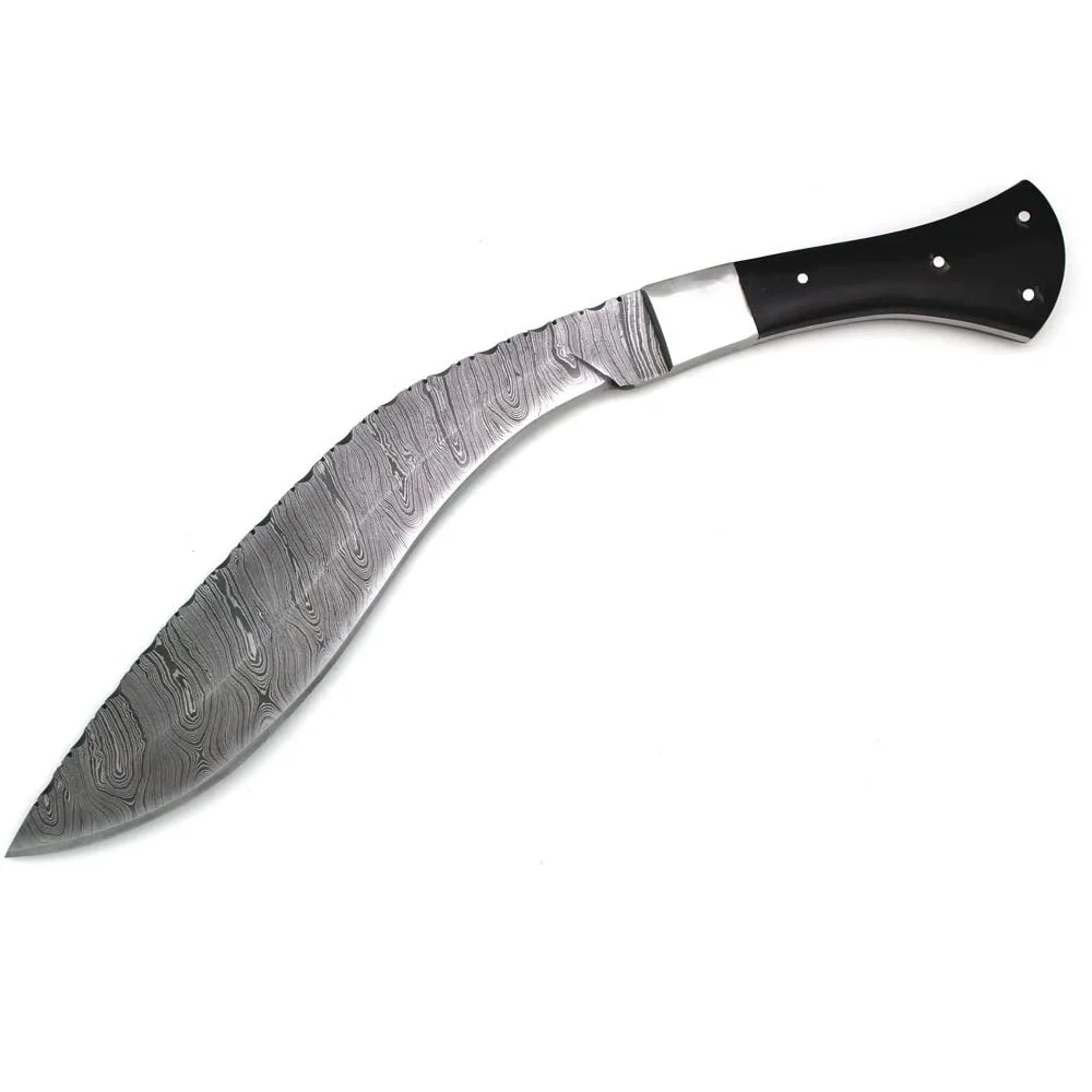 
Сделанный на заказ нож Kukri из дамасской стали 