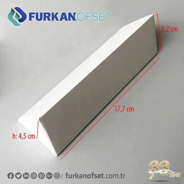 Triangle Custom Logo Printed Cream Pharmaceutical Multi Purpose Paper Box Customizable Shape Required Custom Cut Box Medicine