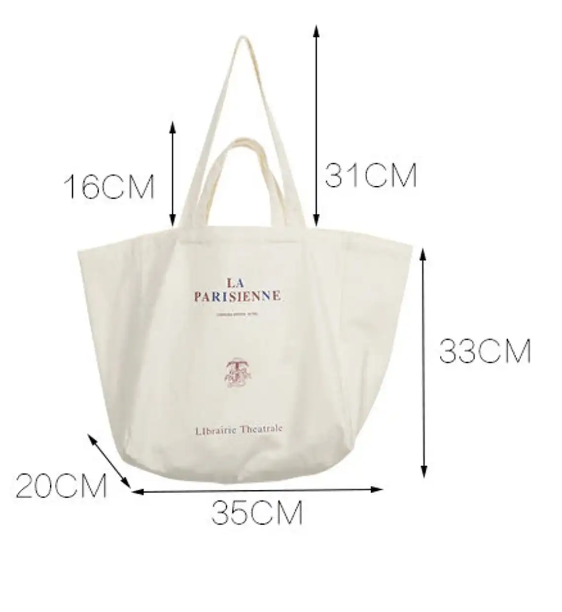  Низкий минимальный заказ Прямая поставка с завода большие размеры двойная ручка хлопчатобумажные холщовые сумки стильные сумки-тоут