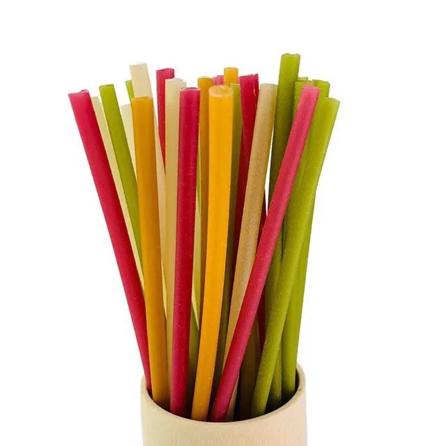 Wholesale eco friendly organic biodegradable edible rice flour straws from Viet Nam