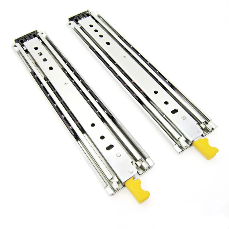 TH2076LK 76mm Lock-in and Lock-out Heavy Duty Drawer Telescopic Slide Rail for Industrial
