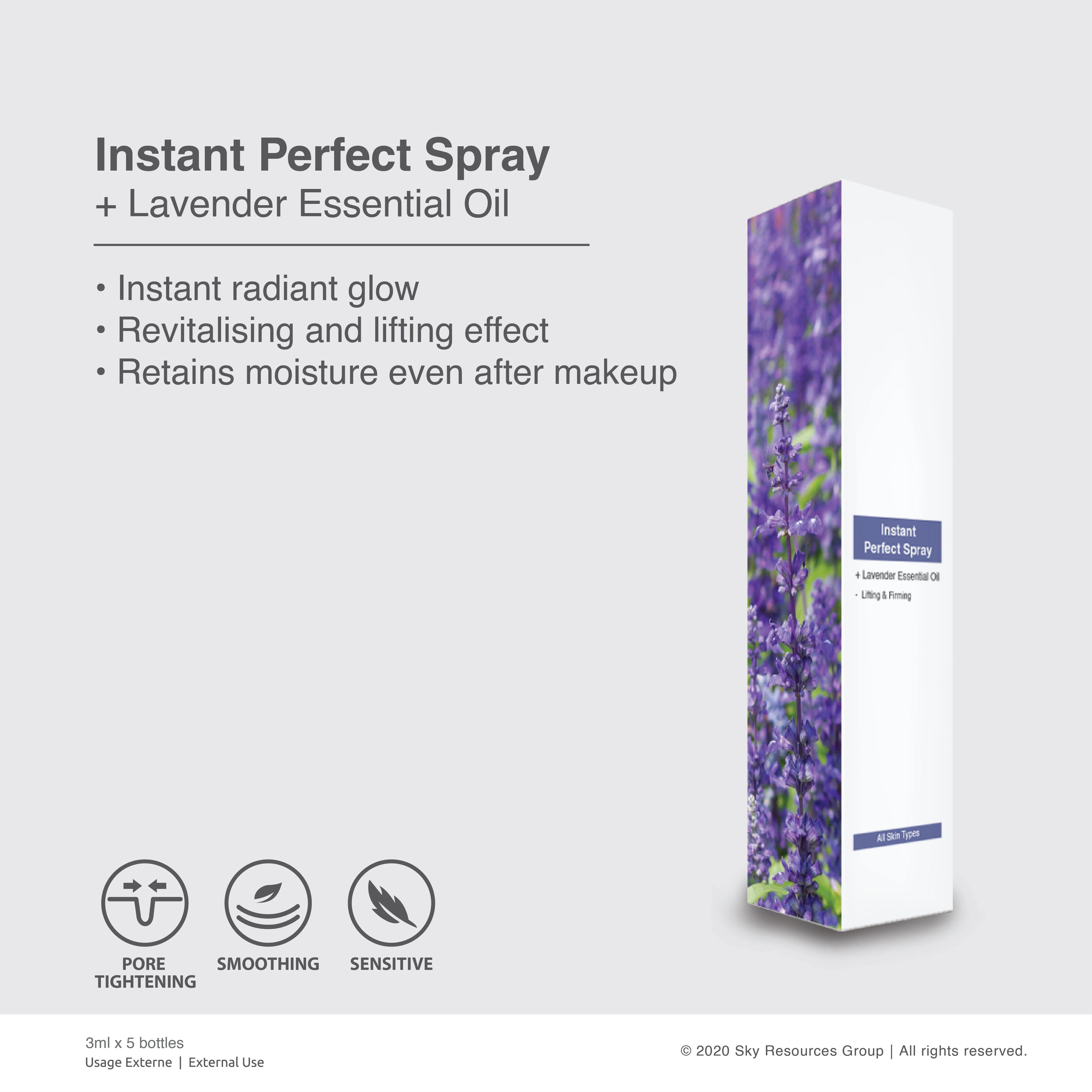 OEM высокоэффективный продукт для ухода за кожей лица поставщик из Малайзии мгновенный идеальный спрей Лаванда эфирное масло лаванды esse