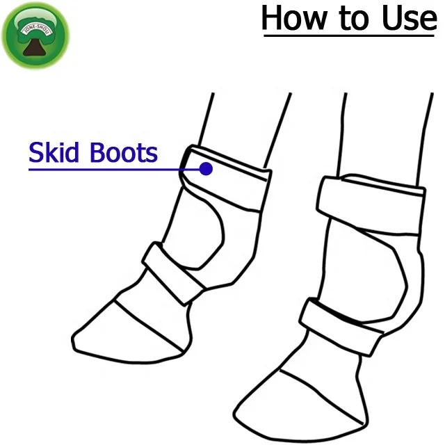 Neoprene Skid Riding Horse Boots with Magnets