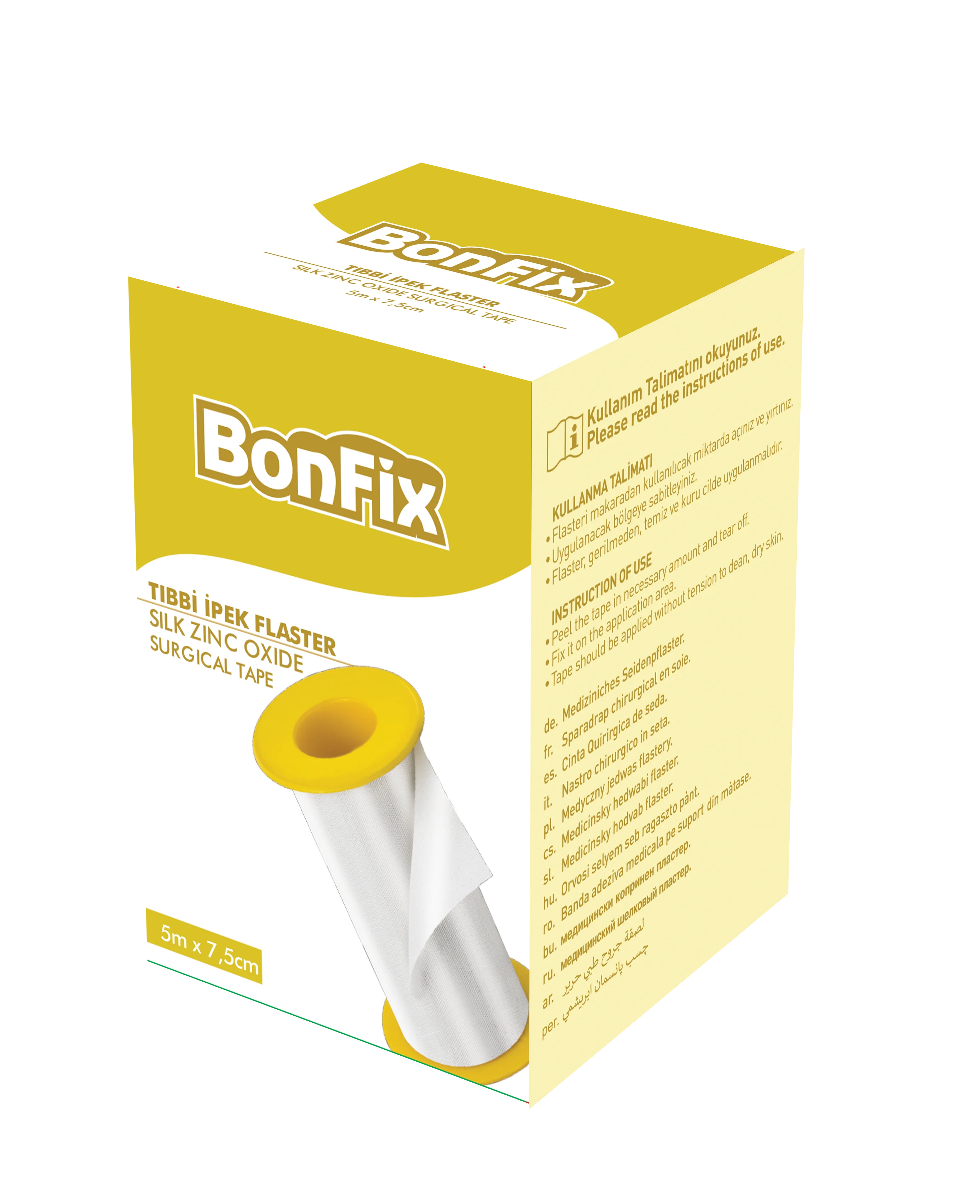 Bonfix Medical Surgical Tape 5mx7.5cm manufacturer in Turkey