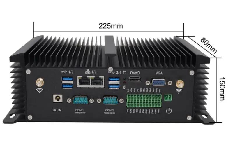 
i5 8250U Industrial Embedded Box PC 
